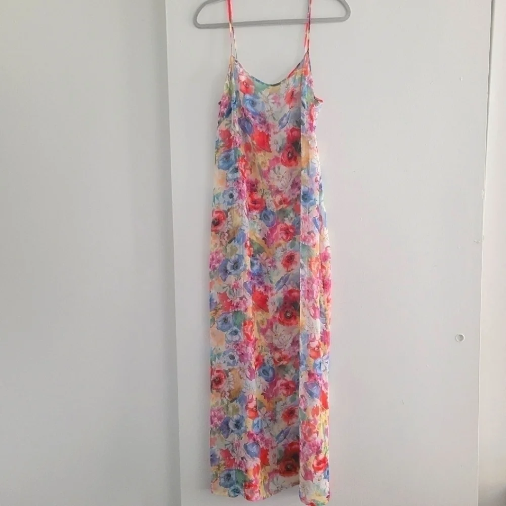 Shan floral tie back maxi slip size 4